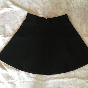 Black Skirt with silver zipper
